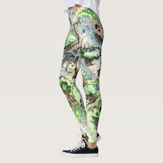 Barote Pastel Fraktal Abstrakte Kunst, Dichtung un Leggings (Links)
