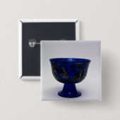 Barovier Cup', Heiratschale mit gemalt Button (Vorne & Hinten)
