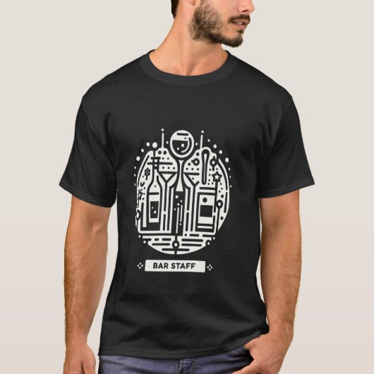Barpersonal Barkeeper Arbeiter Service ------ T-Shirt (Vorderseite)