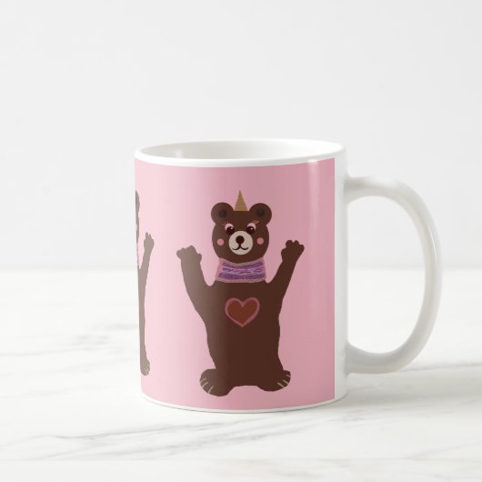 BärPink Klassischer Becher Kaffeetasse (Rechts)