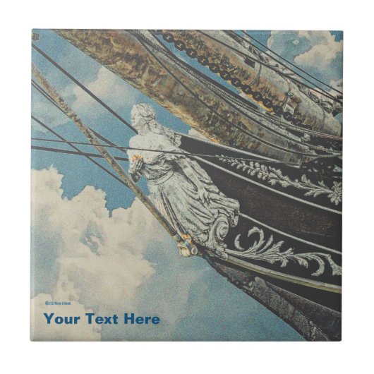 Barque Elissa Figurhead Fliese (Vorderseite)