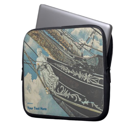 Barque Elissa Figurhead Laptopschutzhülle (Vorderseite Links)
