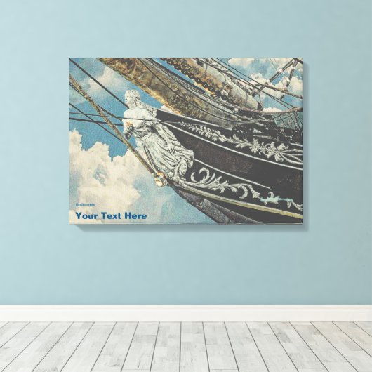 Barque Elissa Figurhead Leinwanddruck (Insitu (Holzboden))