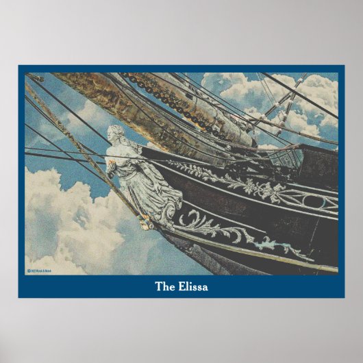 Barque Elissa Figurhead Poster (Vorne)
