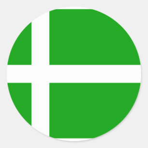 Barra, Königreich-Flagge Runder Aufkleber