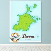 Barra-Landkarte Leinwanddruck (Insitu (Holzboden))