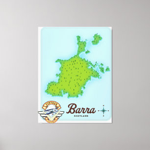 Barra-Landkarte Leinwanddruck