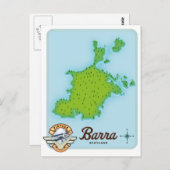 Barra-Landkarte Postkarte (Vorne/Hinten)