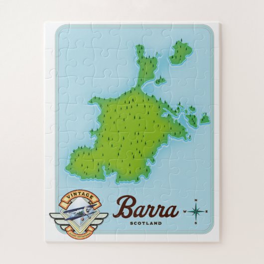 Barra-Landkarte Puzzle (Vertikal)