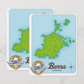 Barra Schottland Karte (Vorne/Hinten)