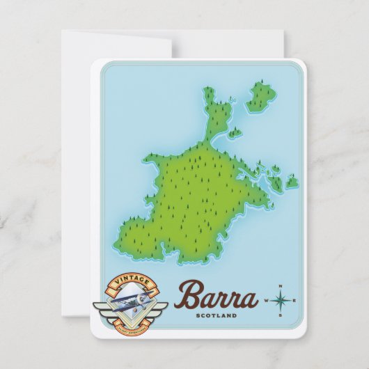 Barra Schottland Karte (Vorderseite)
