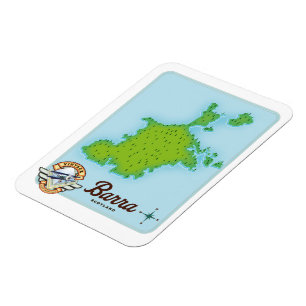 Barra Schottland Karte Magnet
