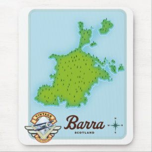 Barra Schottland Karte Mousepad