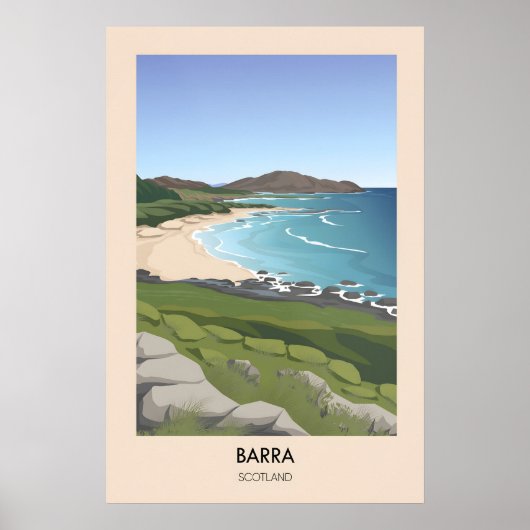 Barra Schottland Reiseplakat Poster (Vorne)