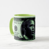 Barrack Obama 100 Dollar Bill Tasse (Vorderseite Links)