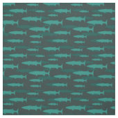 Barracuda Blauer Fisch Muster Stoff (Muster)