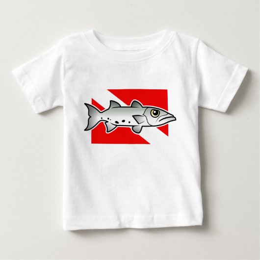 Barracuda Dive Flag Baby T-shirt (Vorderseite)