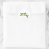 Barracuda Fisch #4 Runder Aufkleber (Tasche)