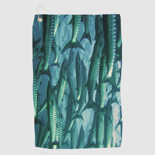 Barracuda-Fisch-Camouflage Golfhandtuch (Vorderseite)