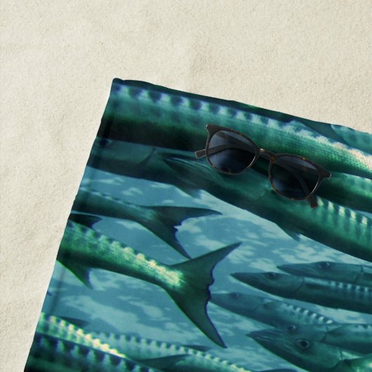 Barracuda-Fisch-Camouflage Strandtuch (Beispiel)