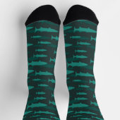 Barracuda Fisch Cooler Blauer Ton Socken (Oben)