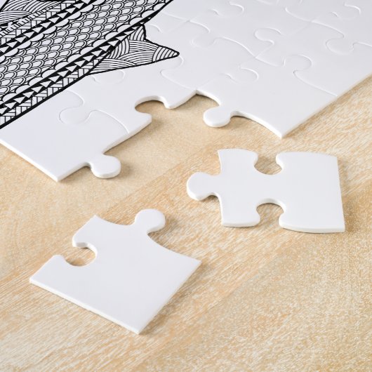 Barracuda Fisch Erwachsener Farbpuzzle Puzzle (Seite)