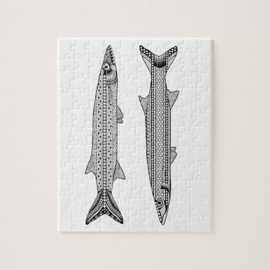Barracuda Fisch Erwachsener Farbpuzzle Puzzle (Vertikal)