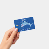 Barracuda Fisch hungriger Cartoon Ausweis (Handheld)