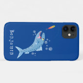 Barracuda Fisch hungriger Cartoon Case-Mate iPhone Hülle (Rückseite (Horizontal))