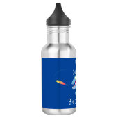 Barracuda Fisch hungriger Cartoon Edelstahlflasche (Links)