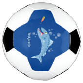 Barracuda Fisch hungriger Cartoon Fußball (Gedreht)