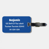 Barracuda Fisch hungriger Cartoon Gepäckanhänger (Rückseite horizontal)