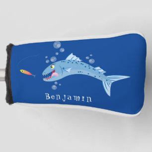 Barracuda Fisch hungriger Cartoon Golf Headcover