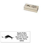 Barracuda Fisch hungriger Cartoon Gummistempel (Stempel)