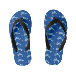 Barracuda Fisch hungriger Cartoon Kinderbadesandalen