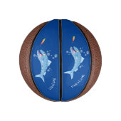 Barracuda Fisch hungriger Cartoon Mini Basketball (Vertikal)