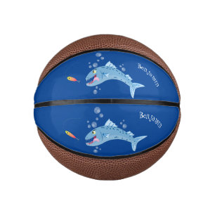 Barracuda Fisch hungriger Cartoon Mini Basketball