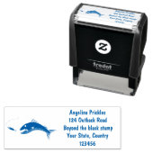 Barracuda Fisch hungriger Cartoon Permastempel (Beispiel)