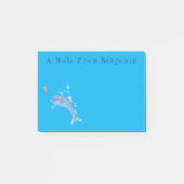 Barracuda Fisch hungriger Cartoon Post-it Klebezettel (Vorderseite)