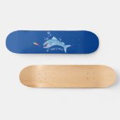 Barracuda Fisch hungriger Cartoon Skateboard (Horizontal)