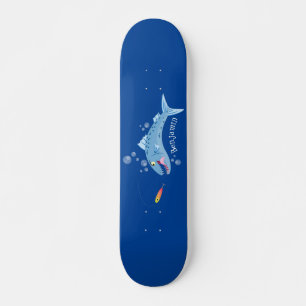 Barracuda Fisch hungriger Cartoon Skateboard