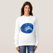 Barracuda Fisch hungriger Cartoon Sweatshirt (Vorne ganz)