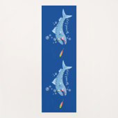 Barracuda Fisch hungriger Cartoon Yogamatte (Vorderseite)