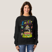 Barracuda Fisch Ostern Ei Barracuda Happy Oster Sweatshirt (Vorne ganz)