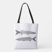 Barracuda Fische Erwachsenenfärbung Tasche (Rückseite)