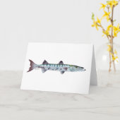 Barracuda Fische Grüße Karte (Gelbe Blume)