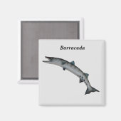 Barracuda Game Fish Magnet (Vorderseite/Rückseite)