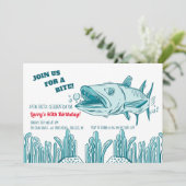 Barracuda Geburtstagsparty Einladung (Stehend Vorderseite)