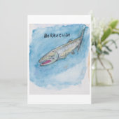 Barracuda-Grußkarte Einladung (Stehend Vorderseite)