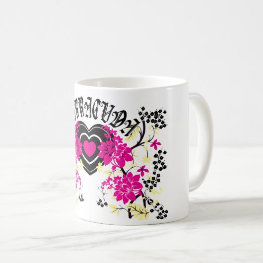 Barracuda-Herz Kaffeetasse (VorderseiteRechts)